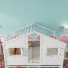 TIRAMISUBEST Full Size Loft Bed with Roof & Windows, 4 Drawers, Pine Wood Frame, Safety Guardrails & Ladder - White - 4 of 4