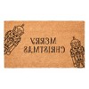 HomeRoots 17" X 29" Brown And Black Christmas Merry Christmas Outdoor Coir Door Mat - 4 of 4