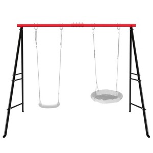 KTMBDW Swing Stand Frame,Swing Set Frame for Both Kids and Adults,500 Lbs Heavy-Duty Metal A-Frame Backyard Swing for Indoor Outdoor(Frame Only) - 1 of 4