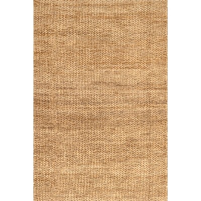 Nuloom Arlean Solid 5x8 Jute Indoor Area Rug for Dining Room Rug Neutral Rug Living Room Rug Kitchen, Natural