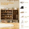 Coucheta Rattan Shoe Cabinet - 6-Tier 3-Door Storage with Adjustable Shelves - 2 of 4