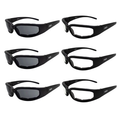 3 Pairs of Global Vision Eyewear Chicago Safety Motorcycle Glasses