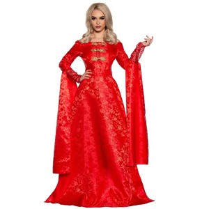 Royal Lady Renaissance Dress Adult Costume - 1 of 3