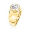 Ross-Simons 3.50 Carat Bezel-Set CZ Ring in 18kt Gold Over Sterling - 3 of 4