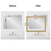 Amanti Art Mirror Makeover Bathroom Mirror Frame Border Kit - Fully Assembled Peel and Stick Frame - Mirror NOT Included - Grace Brushed Gold Trim - 4 of 4
