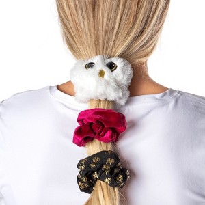 Harry Potter Hedwig Owl Scrunchie Set Hair Ties Hair Accessories - 1 of 4