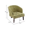 Modern Barrel Accent Chair with Curved Back,Upholstered Lounge Chair for Living Room or Bedroom,Mid Century Small Space Seating–Maison Boucle - 4 of 4