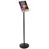 Azar Displays Black Pedestal Sign Holder for Floor 8.5" x 11" Swivel Frame for Portrait/Landscape on Straight Pole Stand - 3 of 4