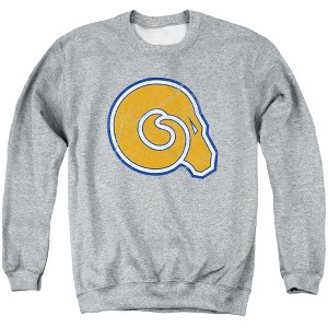 Albany State University Official Distressed Primary Adult Crewneck Sweatshirt, Athletic Heather - 1 of 4