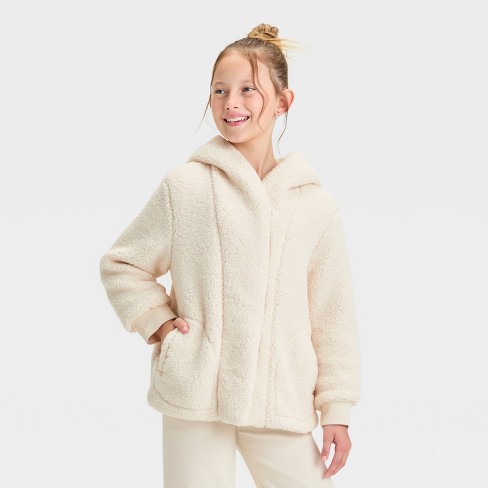 Girls Cozy Shearling Jacket Cat Jack Target