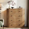 Lantine 4-Drawer Cabinet, 39.4-Inch Tall Storage Cabinet, Farmhouse Wooden Storage Organizer for Bedroom, Living Room, Hallway - 4 of 4