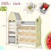 Kids Toy Storage Organizer, Toy Storage Organizer with14 Storage Bins, Large Tree Shape Design Multipurpose Storage Shelf, Storage with Roof, Toy Box - 3 of 4