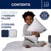 babyGap by Delta Children Medium/Firm Density Deluxe Memory Foam Toddler Pillow with 2 Cooling Covers - Gray/Navy - 4 of 4