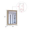 Vanguard Bathroom Mirror, Frame, Looking Glass -Light Pine - 3 of 4
