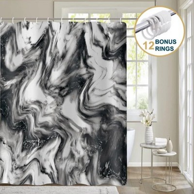 LunaLulinlk Shower Curtain with Hooks – Heavy-Duty Mold/Mildew-Resistant