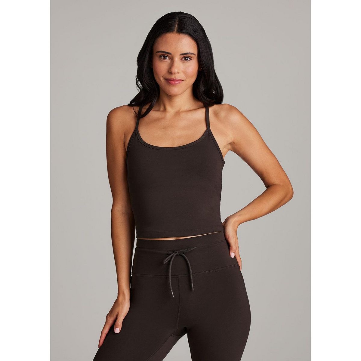 RBX Active Women's Low Impact Longline Sports Bra Ultra Soft Cropped Tank Bra Top - thumbnail 6