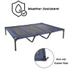 Elevated Dog Bed - 48x35.5-Inch Portable Pet Bed with Non-Slip Feet - Indoor/Outdoor Dog Cot or Puppy Bed for Pets up to 110lbs by PETMAKER (Blue) - 3 of 4