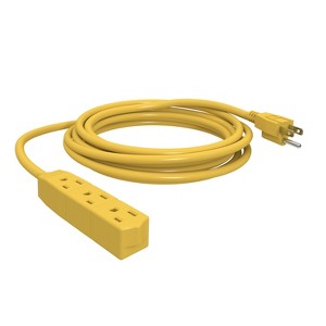 Stanley Tools CordMax Shop 3-Outlet Heavy-Duty Grounded Indoor Extension Cord, 12-Ft., Yellow, 319121 - 1 of 4