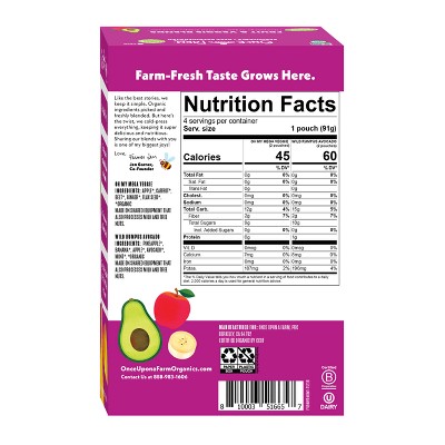 Once Upon a Farm Fruit & Veggie Variety Pack - 12.8oz/4ct