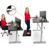 Tranzendesk Standing Desk – 55" Manual Height Adjustable Workstation – Black with Silver Legs – Stand Steady - 3 of 4