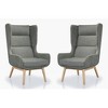 Set of 2 Sampson Twill Accent Chairs - Manhattan Comfort - 2 of 4