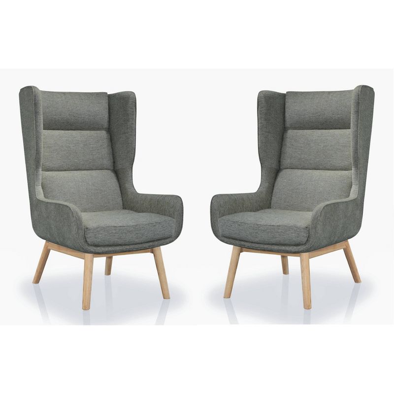 Set of 2 Sampson Twill Accent Chairs - Manhattan Comfort, 1 of 9