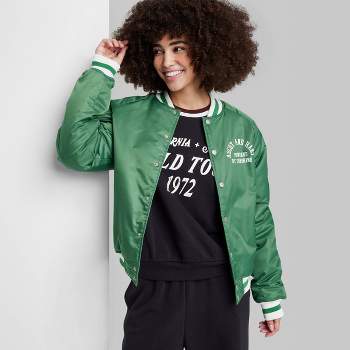 Women's Ascot + Hart Graphic Bomber Jacket - Green