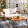Theo Bench And Table - Indoor/Outdoor - PAT7088 - Natural/Taupe - Safavieh - 2 of 4