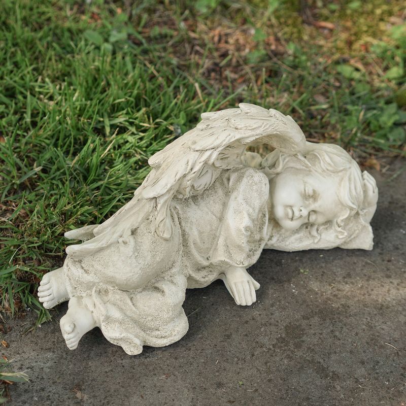 Northlight 9.75" Sleeping Cherub Angel Outdoor Patio Garden Statue - Gray, 2 of 6