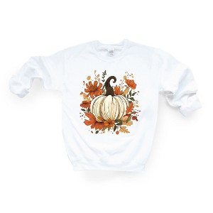 Simply Sage Market Women's Graphic Sweatshirt Fall Pumpkin Floral - 1 of 2