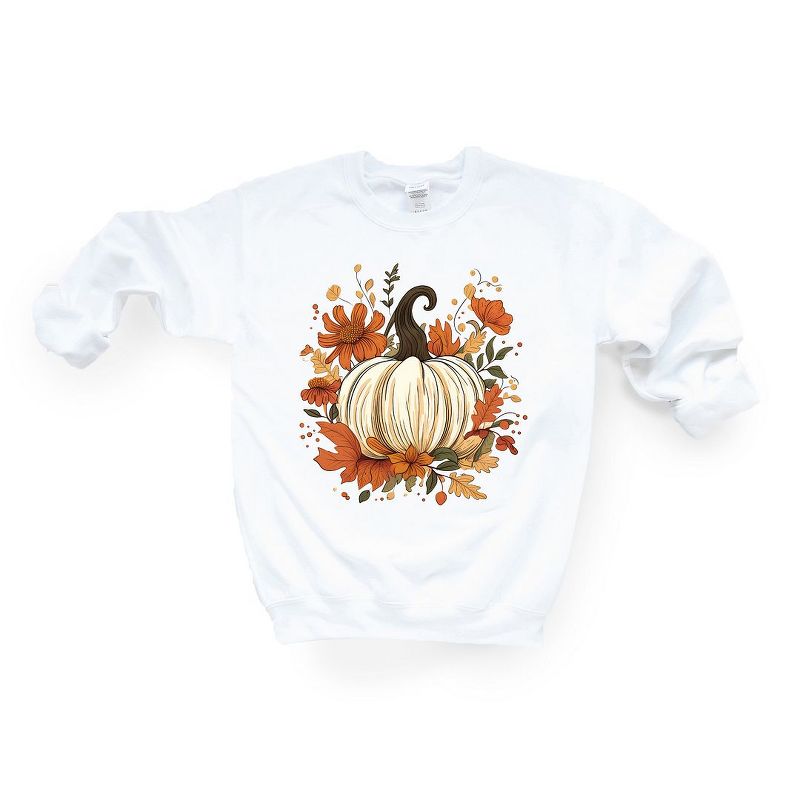 Simply Sage Market Women's Graphic Sweatshirt Fall Pumpkin Floral, 1 of 4