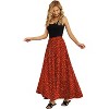 Women's Flowy High-Waist Maxi Skirt - Summer Pleated Long Skirt with Pockets Polka Dots Red - 2 of 4