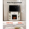 VEVOR Fireplace TV Stand, for TVs up to 50 inch, Farmhouse Entertainment Center with 18 inch Fireplace, White - 3 of 4