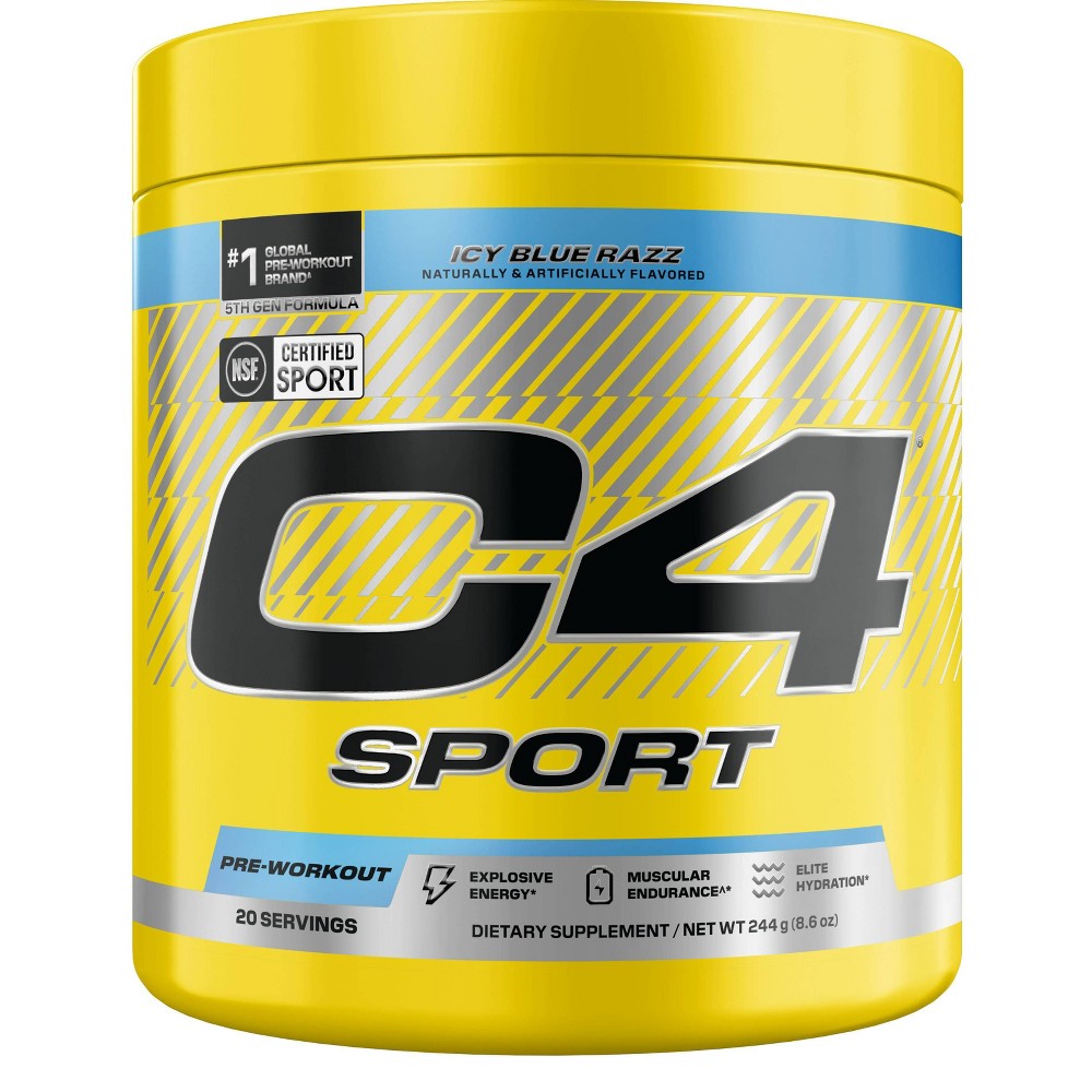 Photos - Vitamins & Minerals Cellucor C4 Sport Pre-Workout Powder - Blue Razz - 8.6oz/20 Servings 