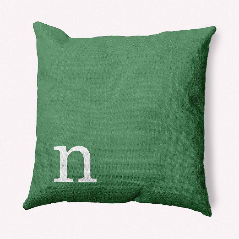 Photos - Pillow 16"x16" Modern Monogram 'n' Square Throw  Sage - e by design