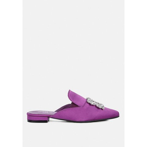 Женские сабо Rag & Co Womens Perrine Diamante Brooch Slip On Mules 6
