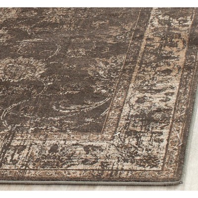 Vintage Stone 8' x 8' Square Viscose Area Rug