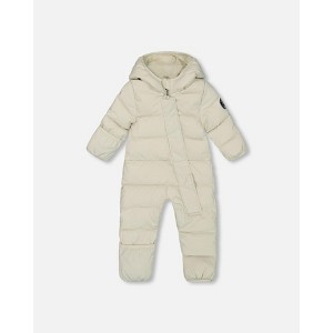 Deux par Deux Baby Unisex One-Piece Baby Cloud Compressible Snowsuit Designed for Car Seat Off-White - 1 of 4