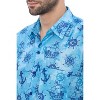 HAPPY BAY Men's Hawaiian Shirts Short Sleeve Button Down Shirt Mens Shirts Linen Effect Casual Beach Holiday Hawaii Shirts for Men - 3 of 4