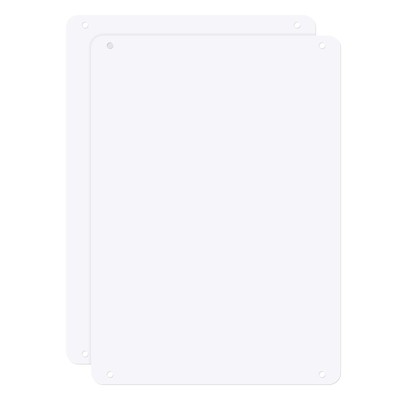 Unique Bargains Aluminum Reflective UV Protected White Blank Metal Signs 2 Pcs