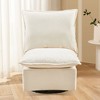 Detachable Off Chenille 360° Swivel Rocking Single Sofa Chair, Comfortable Lounge Accent Chair for Living Room - 2 of 4