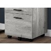 Monarch Specialties File Cabinet Rolling Mobile Storage Drawers Printer Stand Office Work Laminate Grey Contemporary Modern - 2 of 4