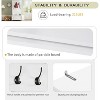 White  Modern White Hall Tree with Sliding Doors Storage Cabinet Coat Rack Shoe Bench and Adjustable Shelves for Living Room and Entryway - 4 of 4