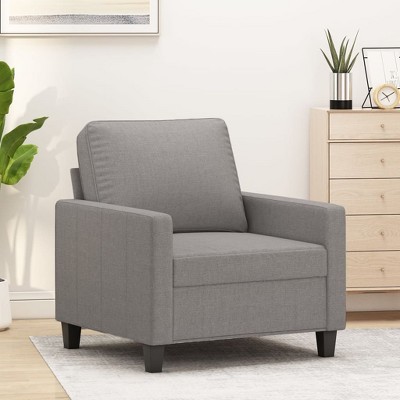 vidaXL Sofa Chair Light Gray 23.6 in. Fabric