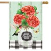 Briarwood Lane Home Sweet Home Geraniums Summer House Flag Hummingbird Floral 28" x 40" - 2 of 4