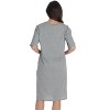 Just Love Womens Nightgown - Short Sleeve Henley Oversized Sleepwear Gown - 3 of 3