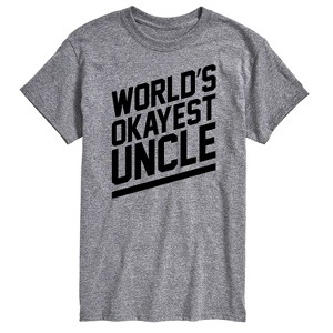 Men's - Instant Message - World's Okayest Uncle Short Sleeve Graphic T-Shirt - 1 of 4