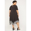 Catherines Women's Plus Size Petite Stoneywood Stripe A-Line Dress (With Pockets) - 3 of 3