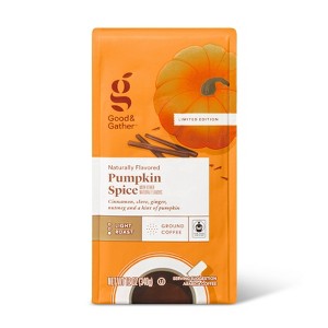 Naturally Flavored PUMPKIN SPICE Light Roast Ground Coffee - 12oz - Good & Gather™ - 1 of 4