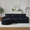 KWPZQEB 99'' Modular Sofa Couches, L-Shape Boneless Couch with Chaise, 3 Seat Sofa Chenille Sectional Couches for Living Room - 3 of 4